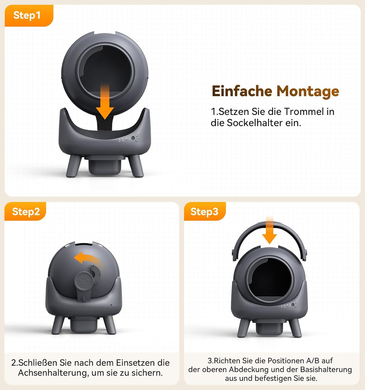 FEELNEEDY Self-Cleaning Cat Litter Box 65L with App