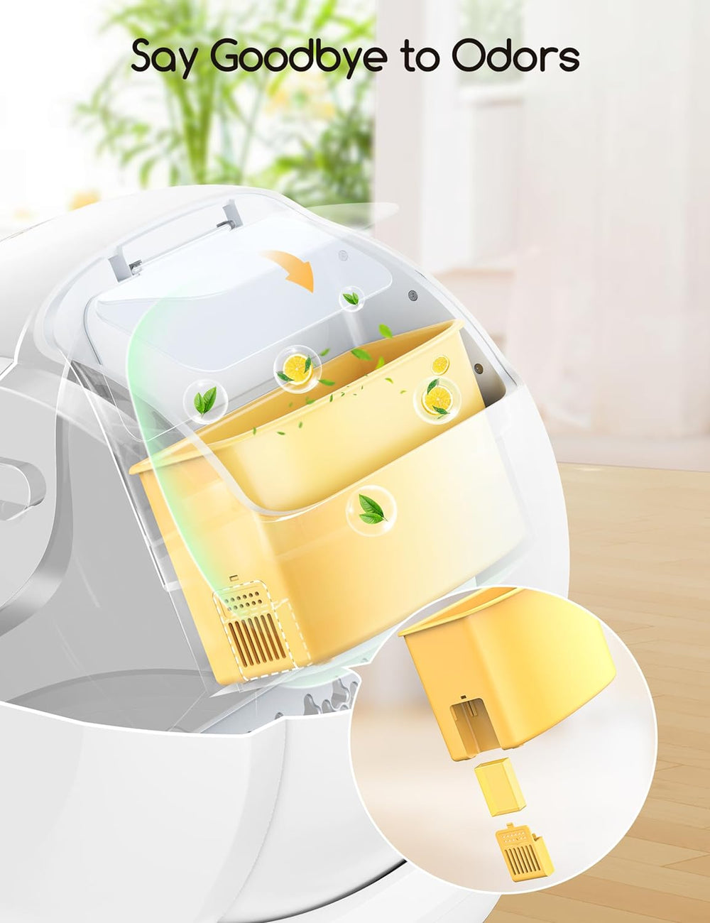 Meowant Self-Cleaning Cat Litter Box XXL (75L) – Automatic, with App & Safety Sensors