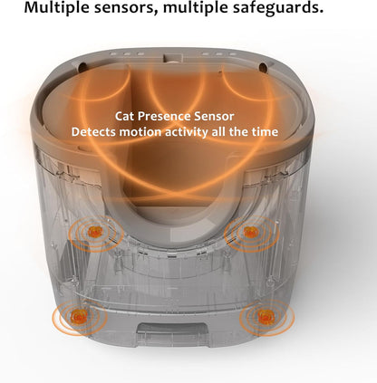 Furoomate Automatic Self-Cleaning Cat Litter Box – Large Open Design & Safety Sensors