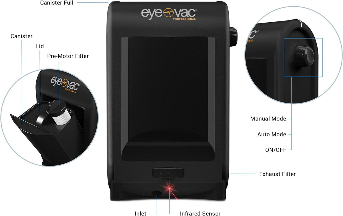 EyeVac Pro Touchless Stationary Vacuum Cleaner – 1400W, Infrared Sensors & HEPA Filter