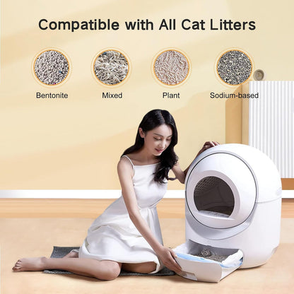Smart Self-Cleaning Cat Litter Box with App – Odor Control & Safety System for Multi-Cat Households