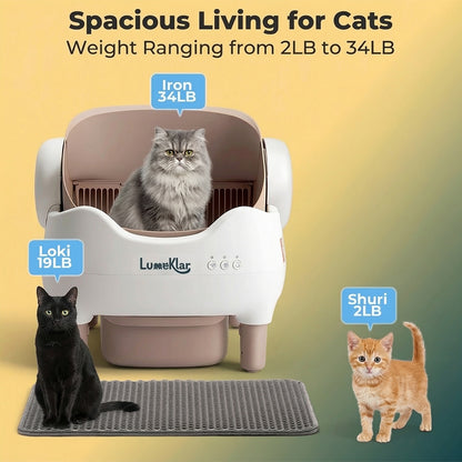 Lumeklar PureCycle™ | Automatic Self-Cleaning Litter Box with Odor Sterilization