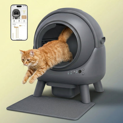 FEELNEEDY Self-Cleaning Cat Litter Box 65L with App