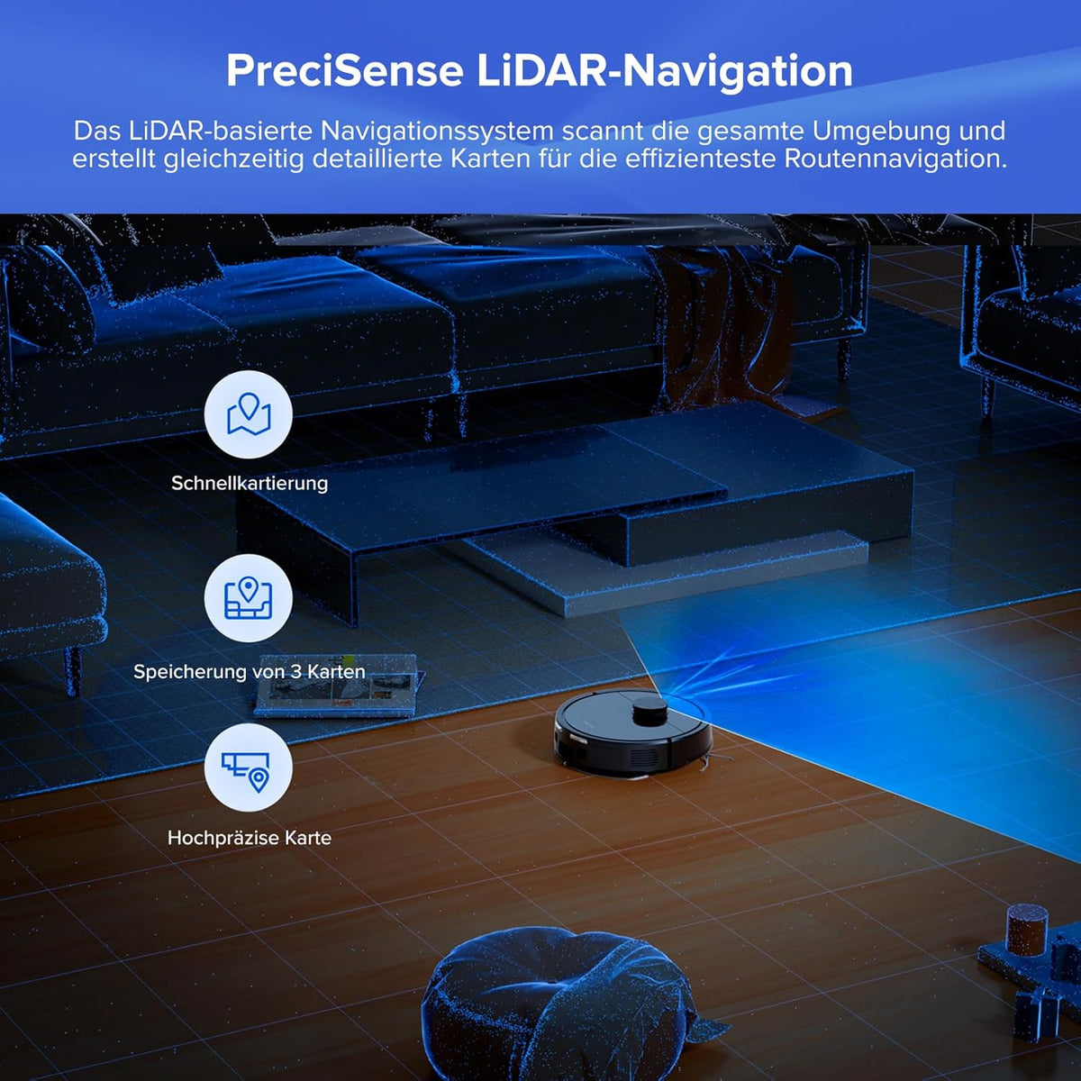 Roborock Q7 L5+ Set Robot Vacuum with Auto-Empty Dock (8000Pa, LiDAR, Mopping Function)