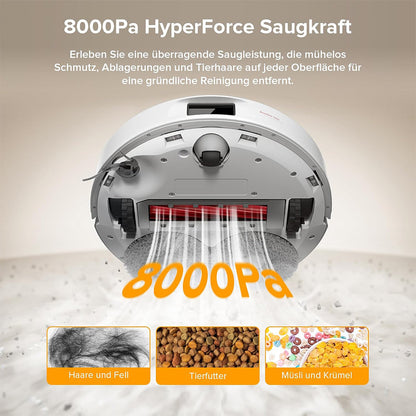 Roborock QV 35A – Vacuum & Mop Robot with 8000 Pa Suction, Mop Lifting, Obstacle Avoidance, and All-in-One Dock