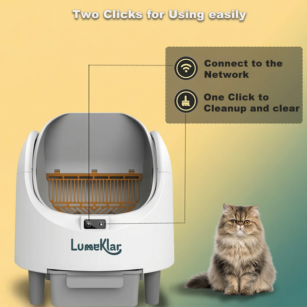 Lumeklar OmniClean™ Pro | Smart Self-Cleaning Litter Box with App Control