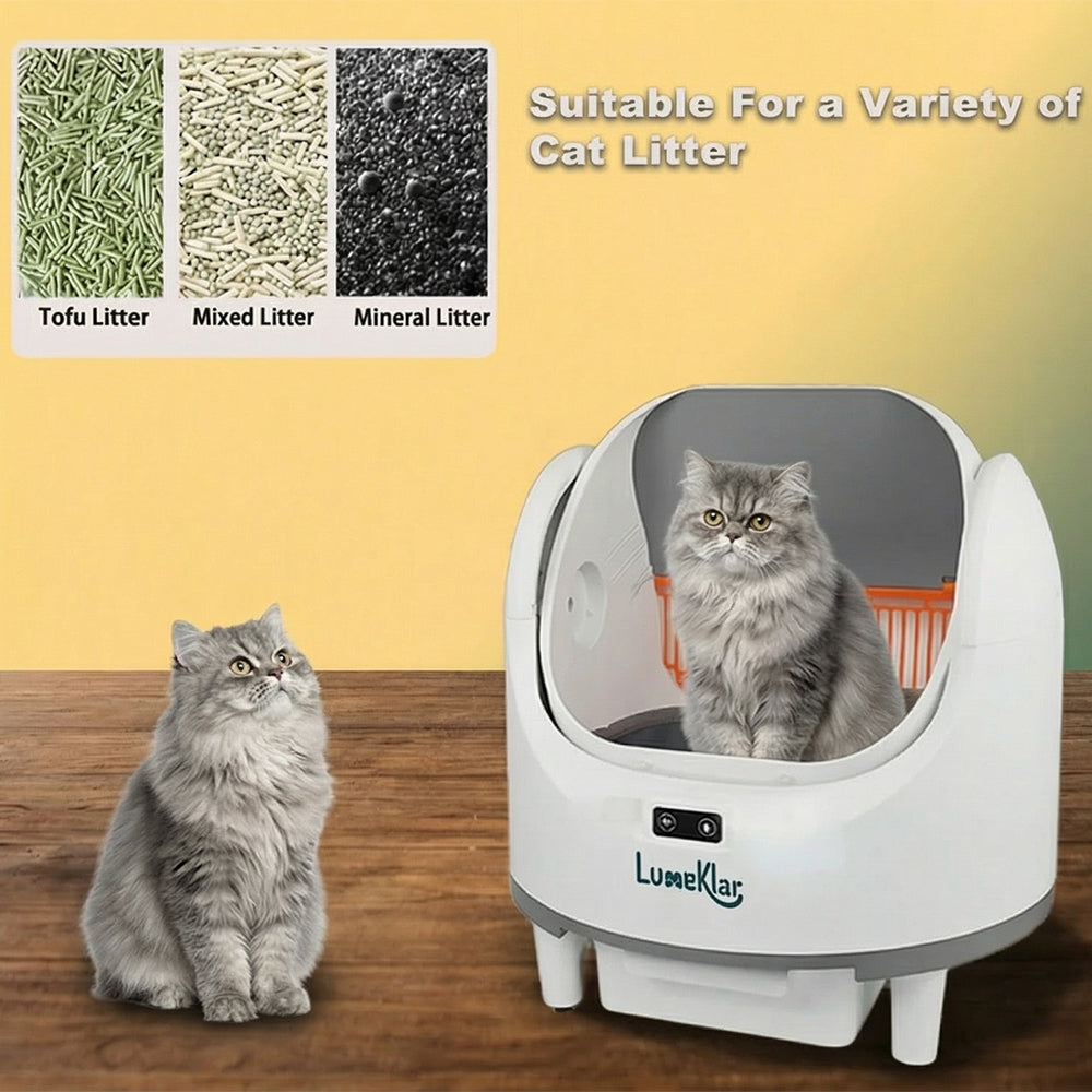 Lumeklar OmniClean™ Pro | Smart Self-Cleaning Litter Box with App Control