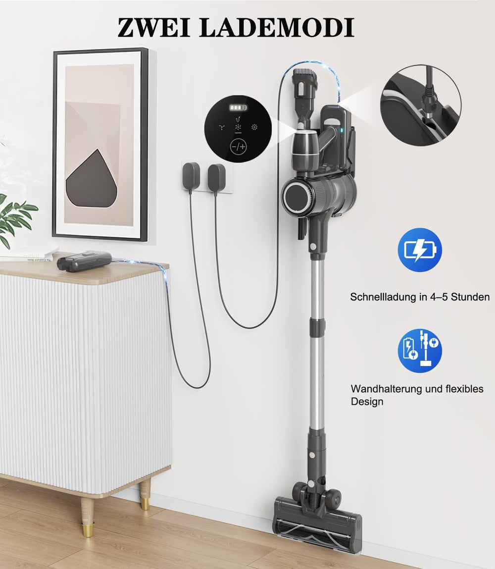 Syntecno VC7211 Cordless Vacuum Cleaner 35KPa (350W, 65 Min Runtime, Touch Display)