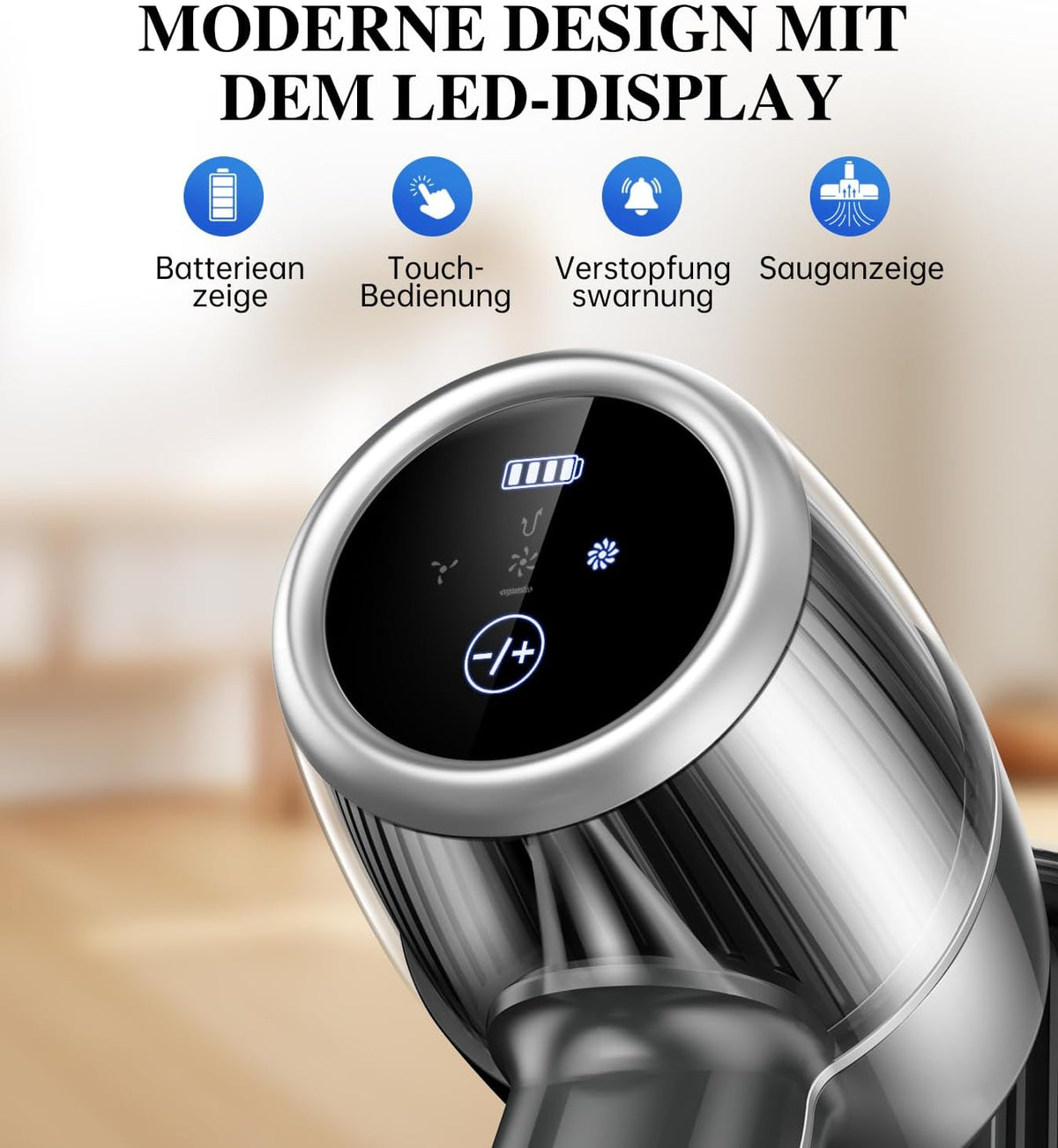 Syntecno VC7211 Cordless Vacuum Cleaner 35KPa (350W, 65 Min Runtime, Touch Display)